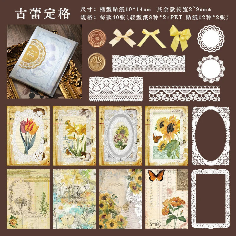 Aesthetics Flower Lace Materials Paper DIY Sheets