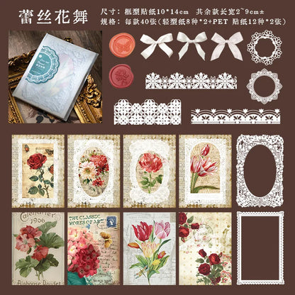 Aesthetics Flower Lace Materials Paper DIY Sheets