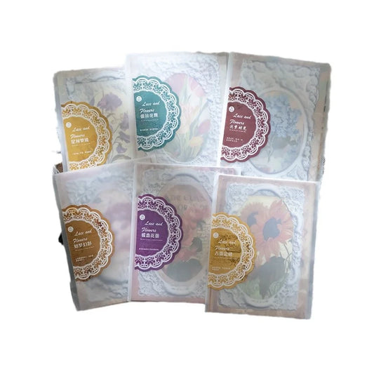 Aesthetics Flower Lace Materials Paper DIY Sheets