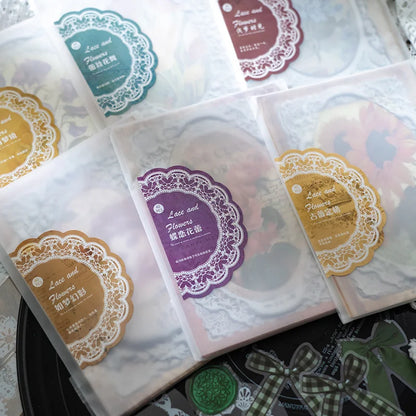 Aesthetics Flower Lace Materials Paper DIY Sheets