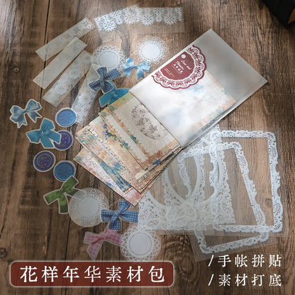 Aesthetics Flower Lace Materials Paper DIY Sheets