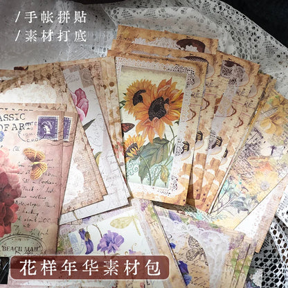 Aesthetics Flower Lace Materials Paper DIY Sheets