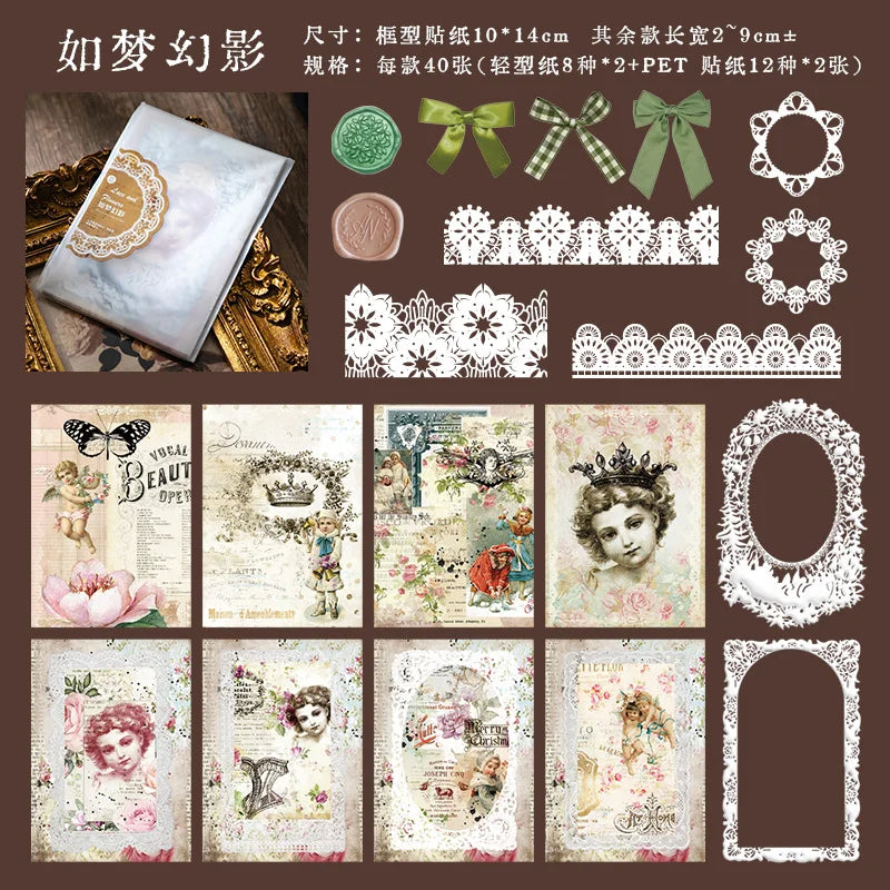 Aesthetics Flower Lace Materials Paper DIY Sheets