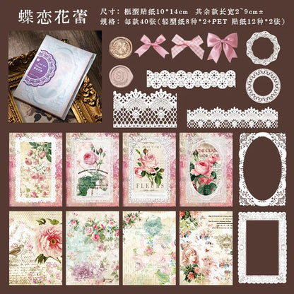Aesthetics Flower Lace Materials Paper DIY Sheets