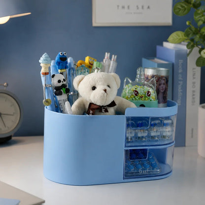 Multiple Compartments Cosmetic and Stationery Storage Box
