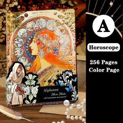 Alphonse Mucha Art Cover & Love Poems Theme Notebook Journal