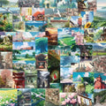 Anime Scenery Pattern Stickers Pack - Set of 50