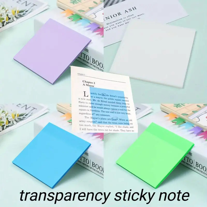 Pastel Color Transparent Sticky Notes
