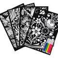 Assorted Velvet Art Sheet with Mini Markers