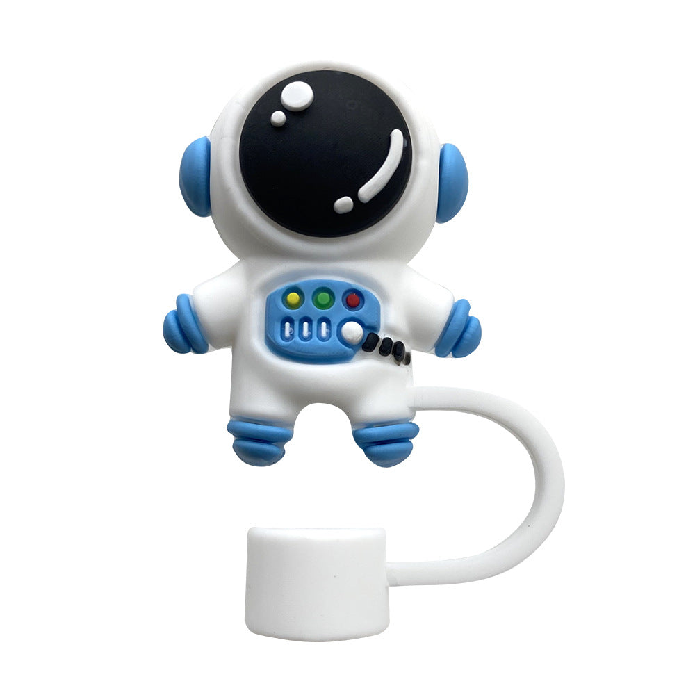 Astronaut Shapes Silicon Straw Dust Cover