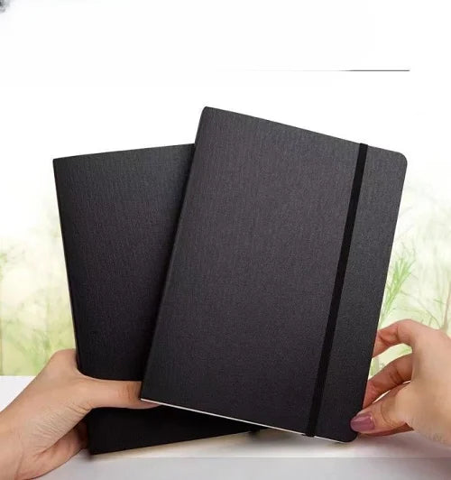 B5 Black Cover Elastic Closure Sketchbook
