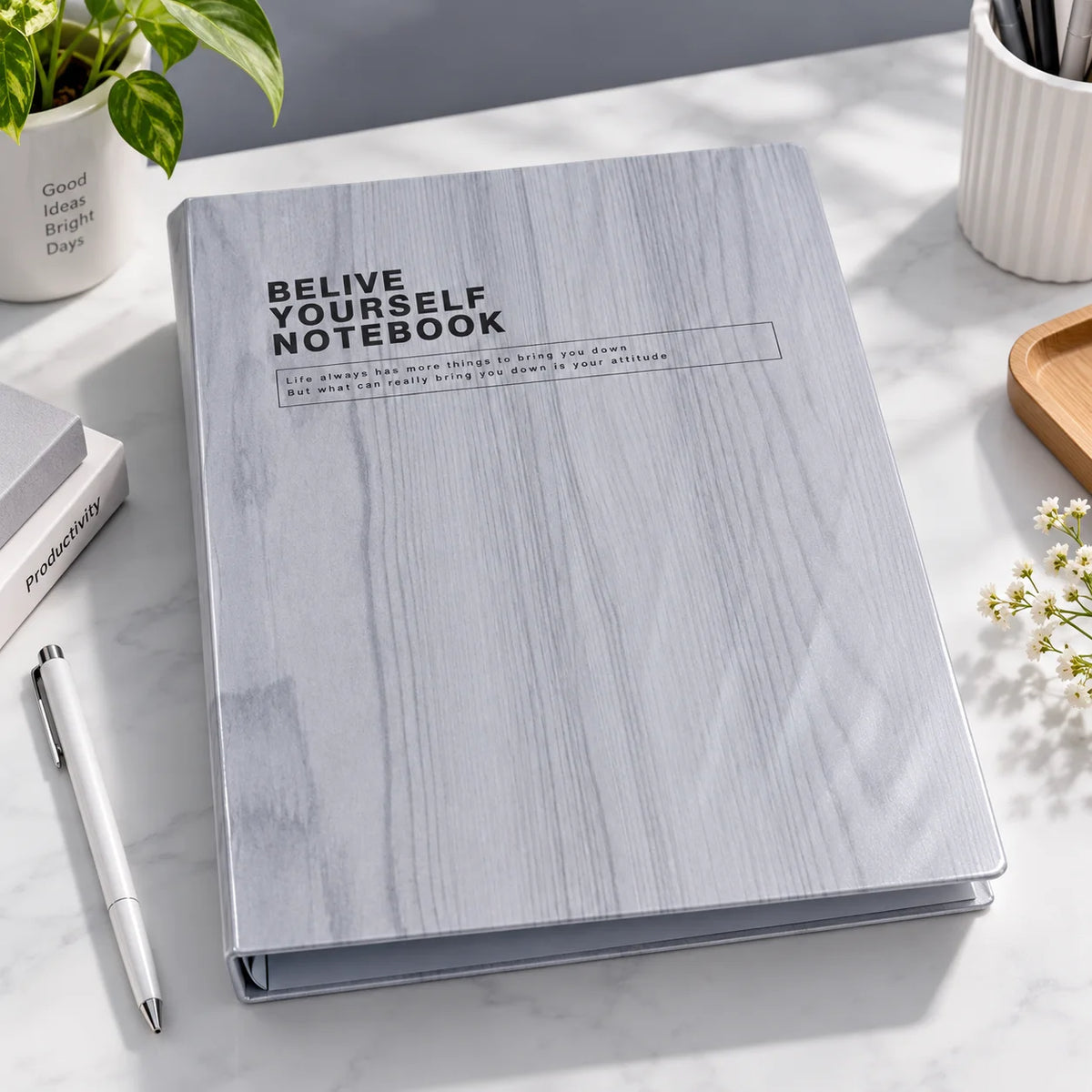 Premium Cover Believe Yourself Binder Journal