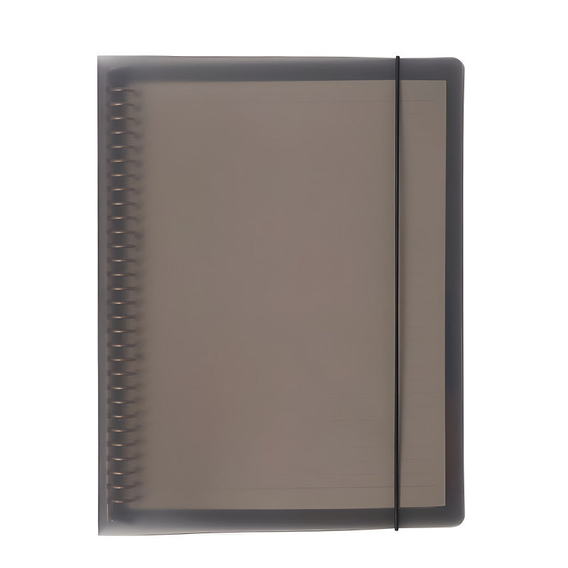 Transparent Plastic Ring Binders With Elastic Closure – thepaperworm