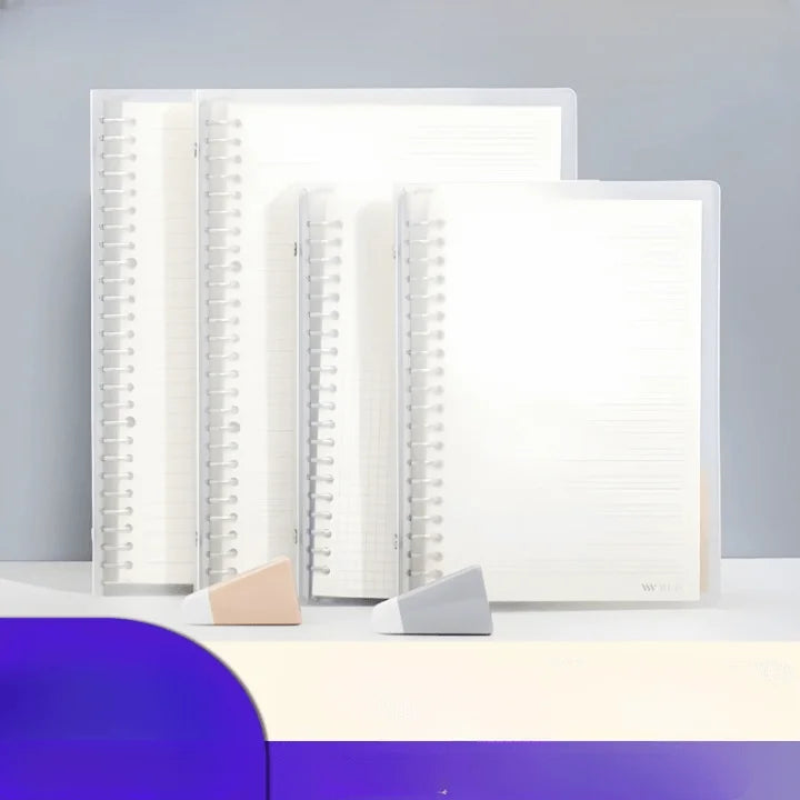 Transparent Plastic Ring Binders With Elastic Closure – thepaperworm