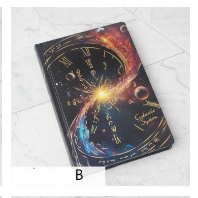 Cosmic Clock Retro Hardcover Journal