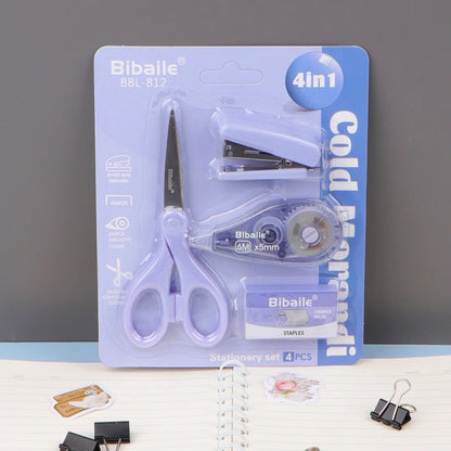 Bibaile 4 in 1 Cold Morandi Color Stationery Set
