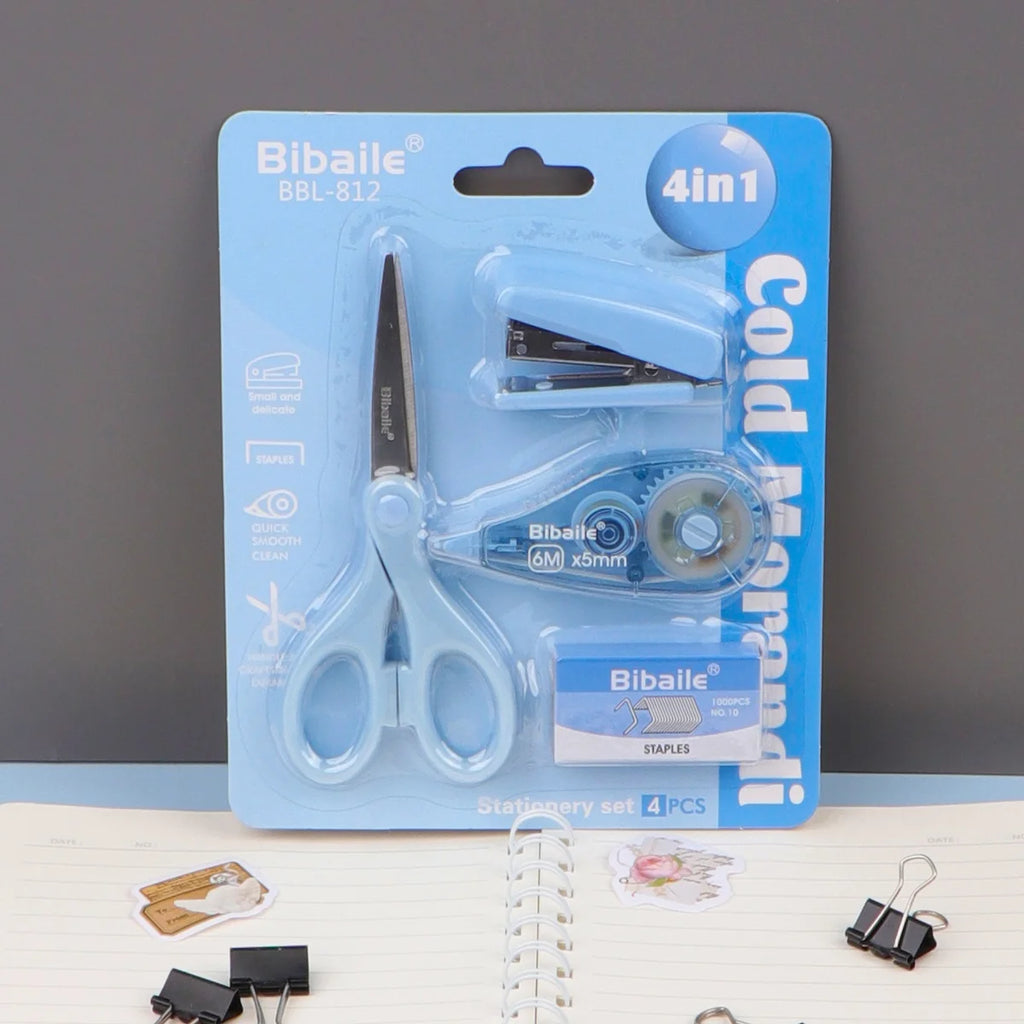 Bibaile 4 in 1 Cold Morandi Color Stationery Set
