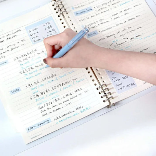 B5 Pastel Color Multi Ring Loose Leaf Binder with Pages