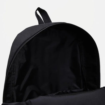 Black Luminous Logo Canvas Backpack Bag