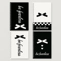 Black & White “Be Fearless” Notebooks Set