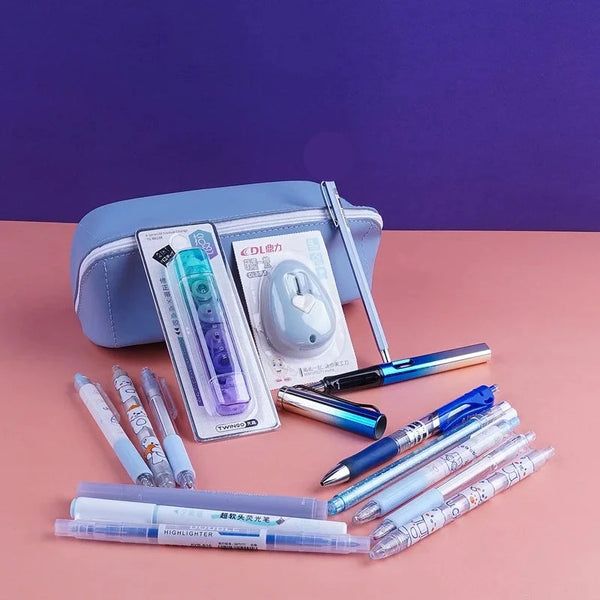 Blue Stationery Bundle with Pencil Case