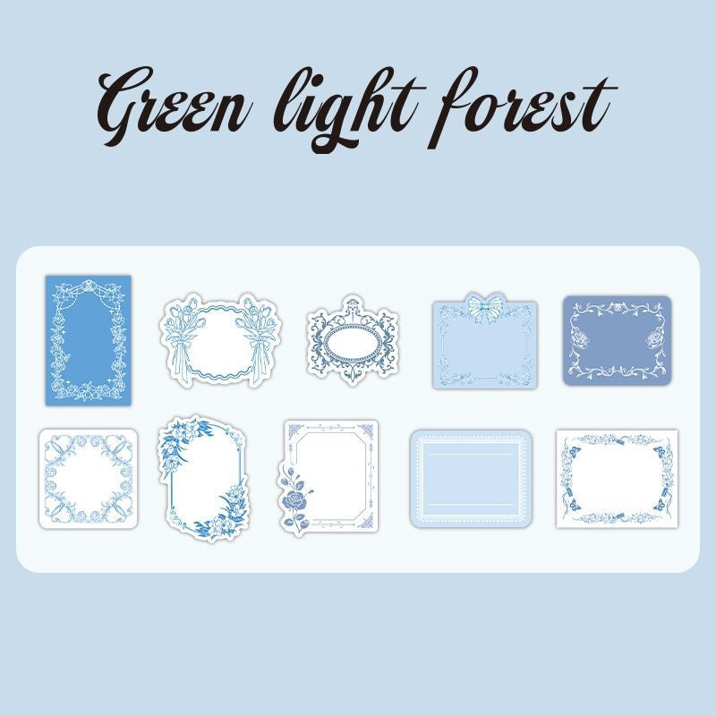 Warm Reminiscence Embossed Box Stickers