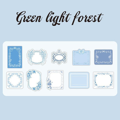 Warm Reminiscence Embossed Box Stickers