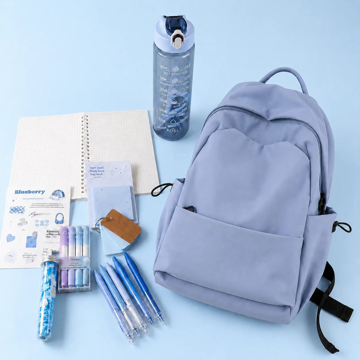 Blue Statonery Bundle with Backpack