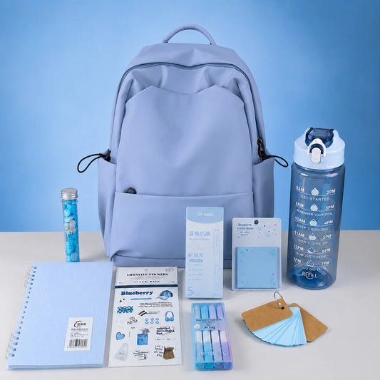 Blue Statonery Bundle with Backpack