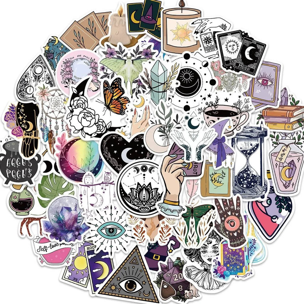 Boho Kawaii Witchy Decorative Stickers Pack