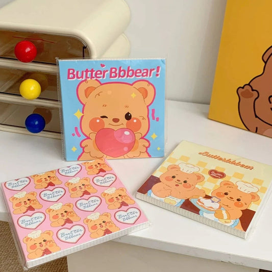 Kawaii Butter Bear Square/Grid Notebook