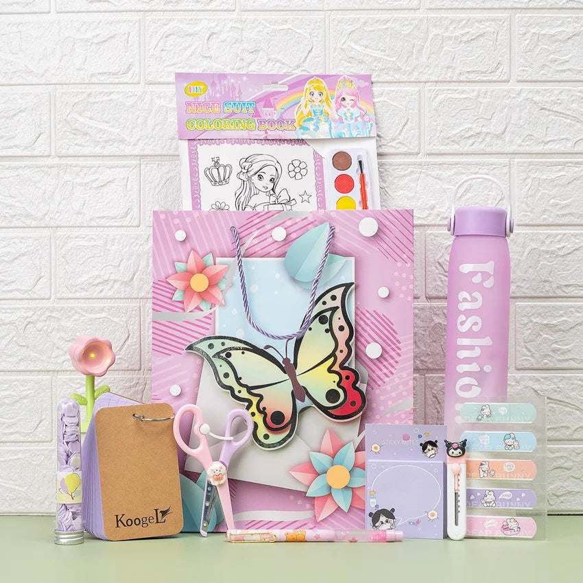 Butterfly Dreams Kids Stationery & Art Gift Set