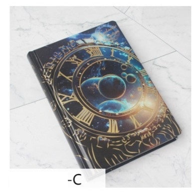 Cosmic Clock Retro Hardcover Journal