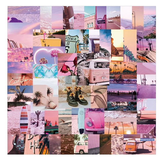 California Sunshine Scenery Graffiti Stickers
