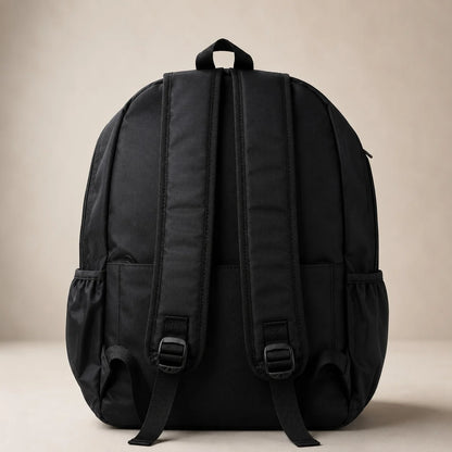 Black Luminous Logo Canvas Backpack Bag - M