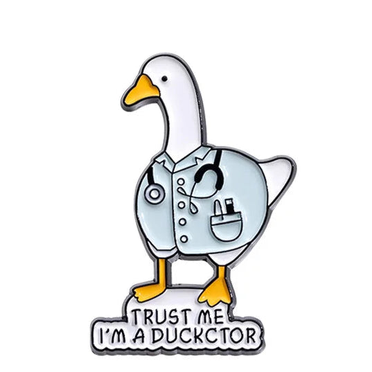 Dogtor & Duckctor Brooch Pins