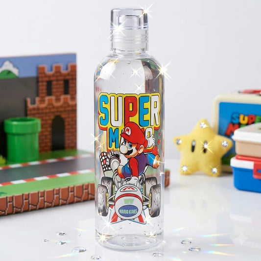 Cartoon Printed Transparent Water Bottle - Super Morio