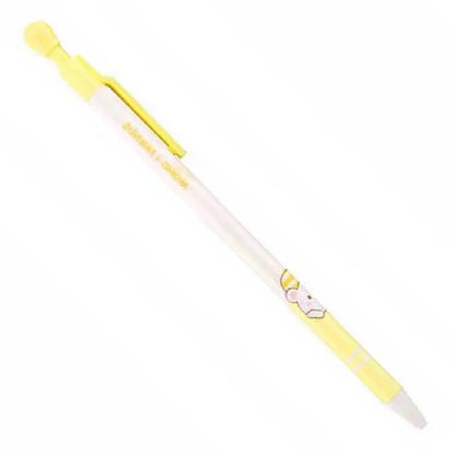 White and yellow pen on a white background