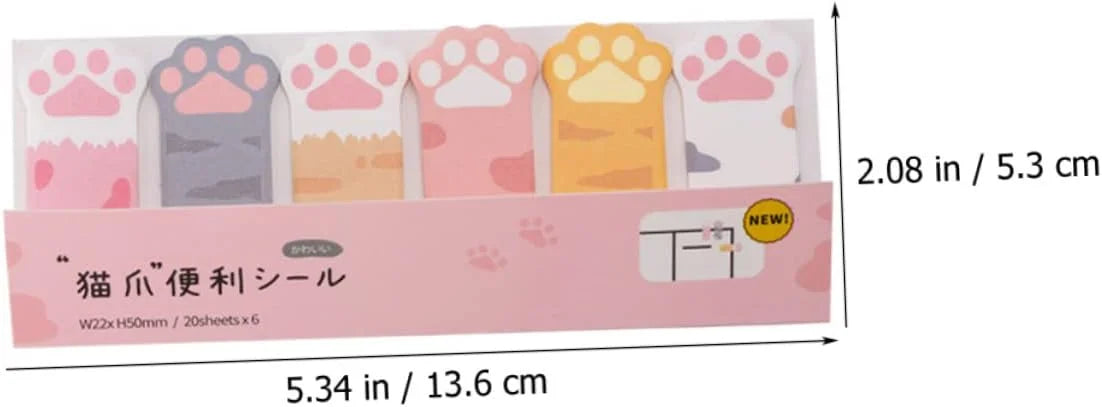 Cat Paw Sticky Note Strips n Tabs