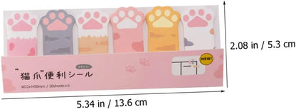 Cat Paw Sticky Note Strips n Tabs
