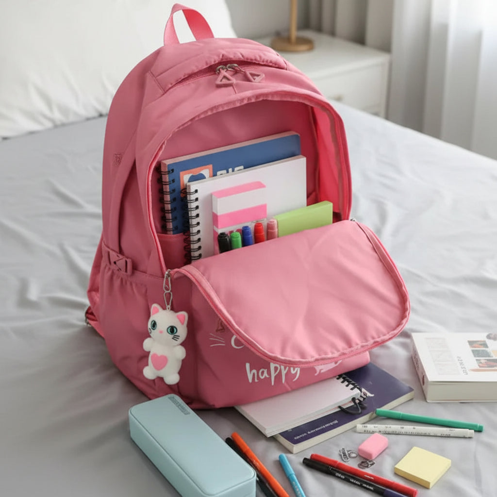 Cats Make Me Happy Pastel Color Backpack