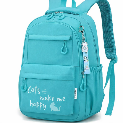 Cats Make Me Happy Pastel Color Backpack