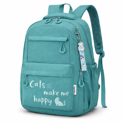 Cats Make Me Happy Pastel Color Backpack