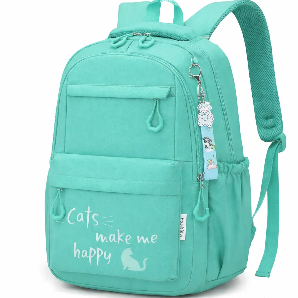 Cats Make Me Happy Pastel Color Backpack