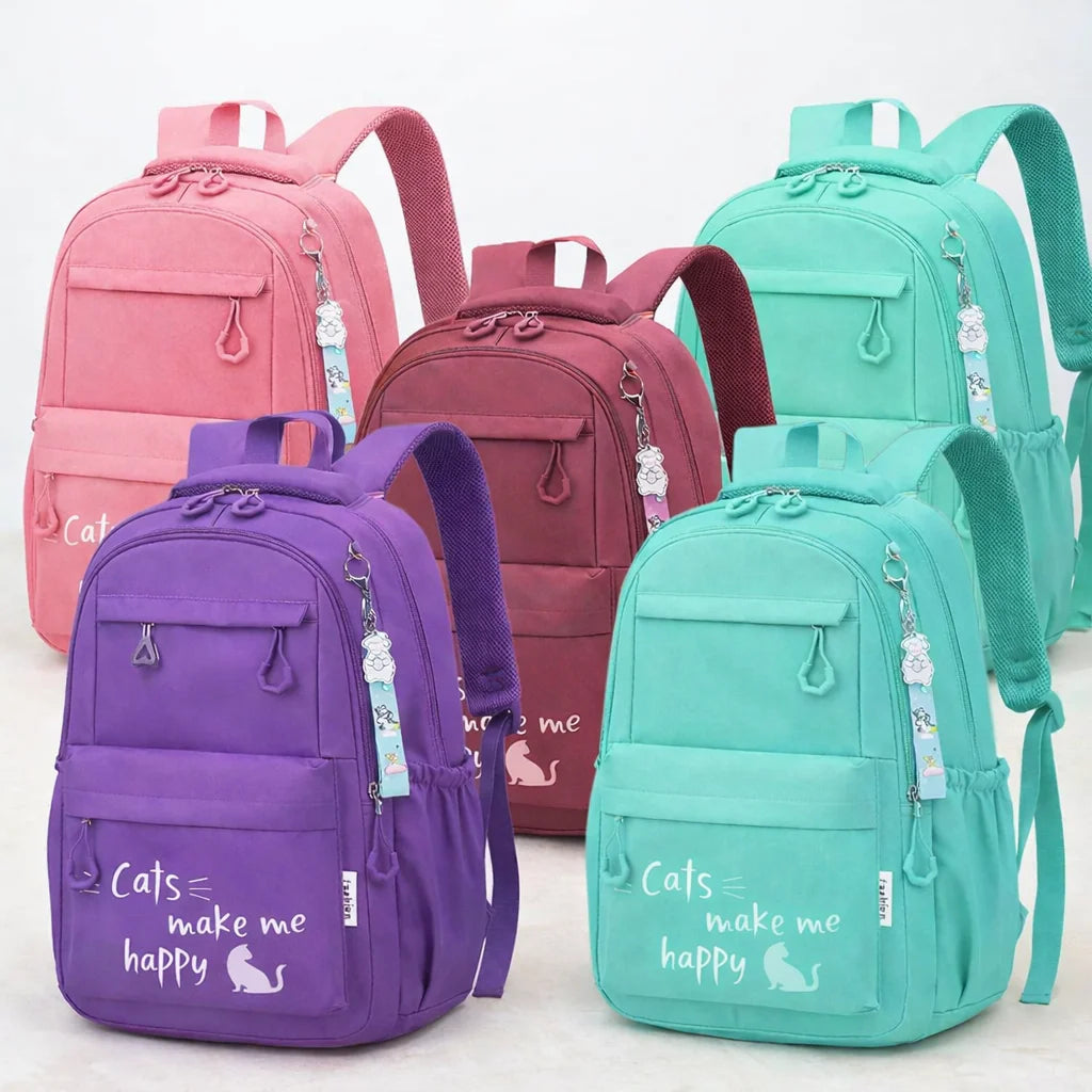 Cats Make Me Happy Pastel Color Backpack