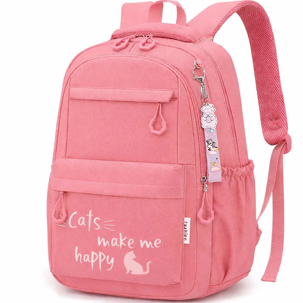 Cats Make Me Happy Pastel Color Backpack