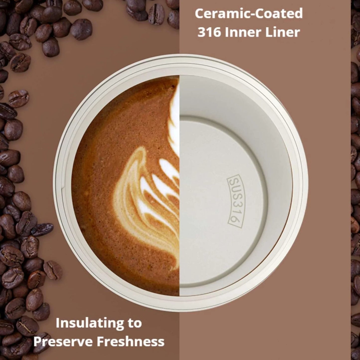 Solid Coffee Tumbler for Hot & Cold Drinks