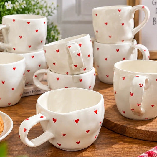 Ceramic Tea Cup Set with Saucers