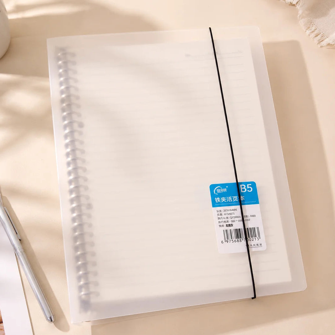 Transparent Plastic Ring Binders With Elastic Closure