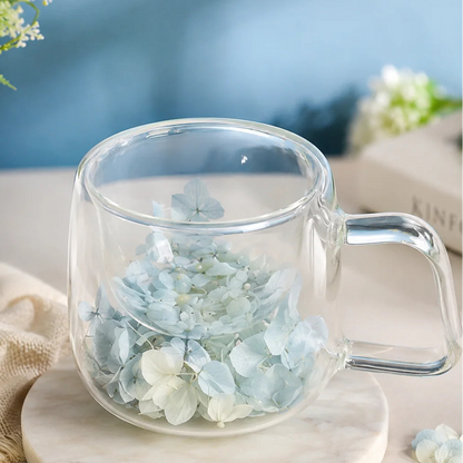 Floral Paradise Glass Cup